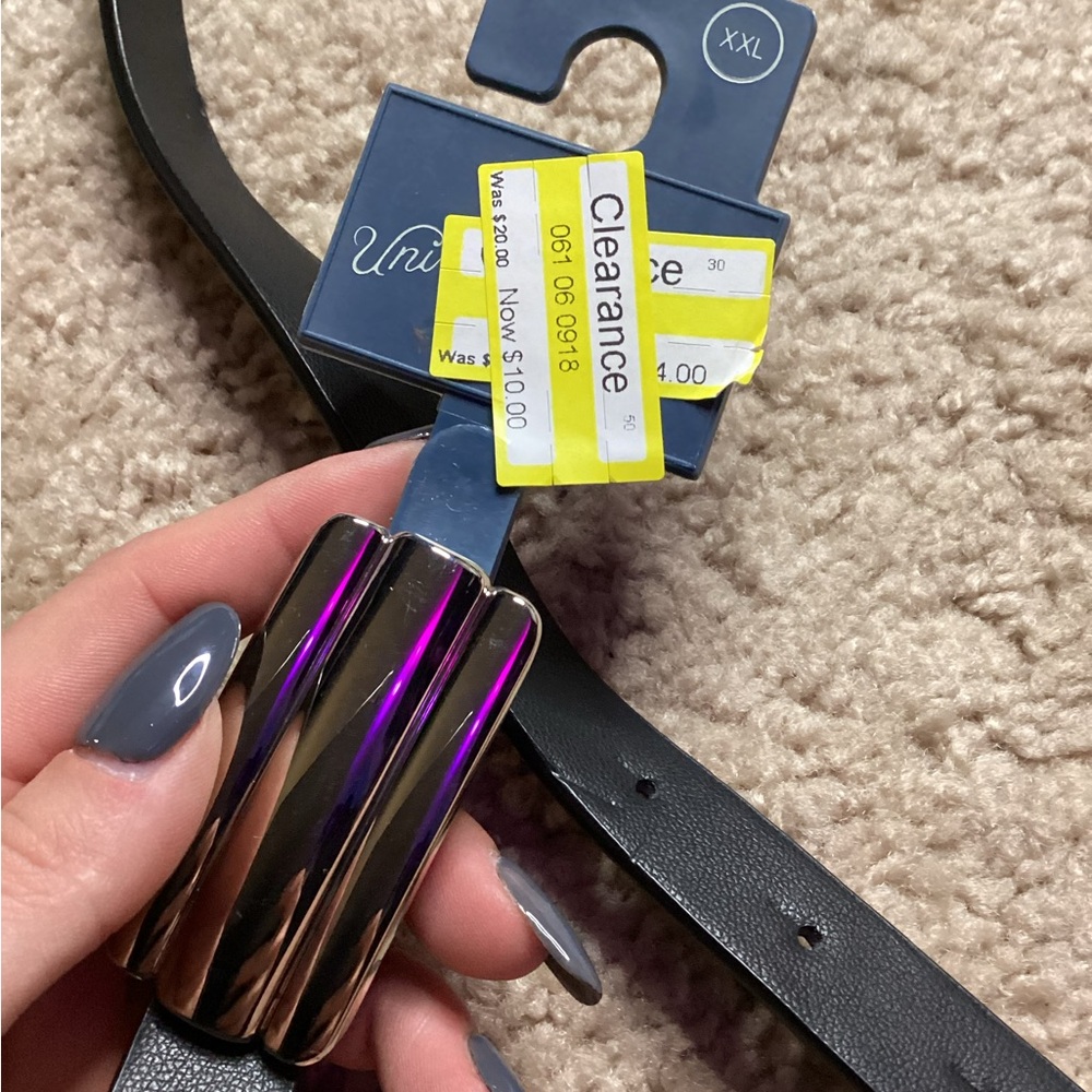 Universal Thread Black Belt with Silver Buckle